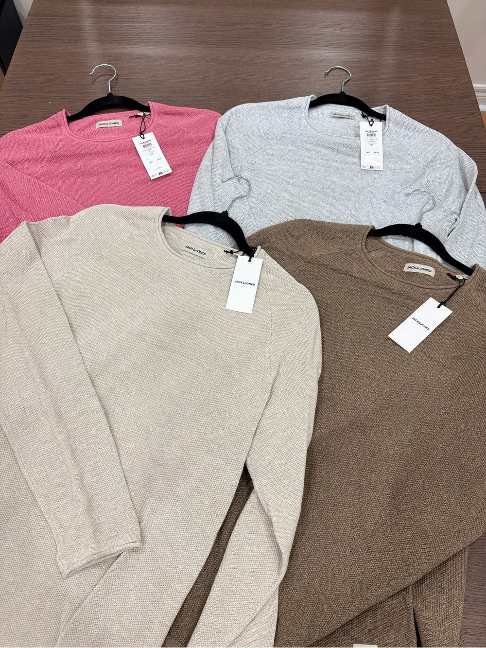 Jack & Jones Women's Crewneck Sweaters — Pink, Light Gray, Cream, Brown